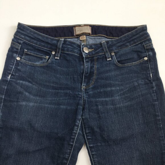 PAIGE Premium Denim Medium/Dark Wash PEG 5 Pocket Skinny Jeans - Picture 4 of 15